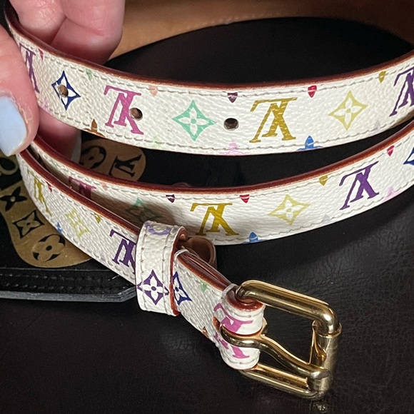 LV white Multicolor Belt - Picture 10 of 16